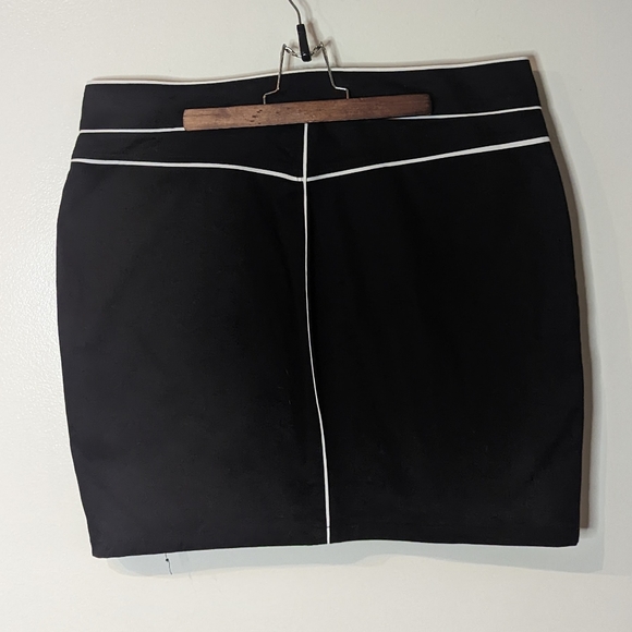 Lucky 13 Western Button Up Mini Skirt Black White pockets 2XL - Picture 9 of 12